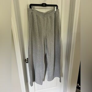 Aerie Heather Gray wide leg Sweatpants